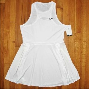 Nike Court Dri-Fit ADV Tennis Dress Womens White Slim Fit - XLARGE- NEW